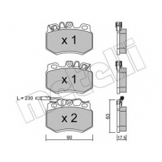 22-0049-1 METELLI Комплект тормозных колодок, дисковый тормоз
