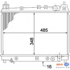 8MK 376 773-471 HELLA Радиатор, охлаждение двигателя