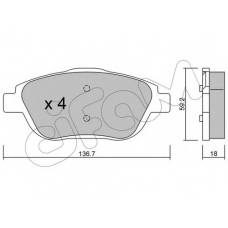 822-852-0 CIFAM Комплект тормозных колодок, дисковый тормоз