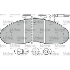 598112 VALEO Комплект тормозных колодок, дисковый тормоз