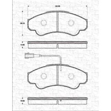 363702161240 MAGNETI MARELLI Комплект тормозных колодок, дисковый тормоз