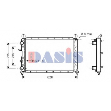 080028N AKS DASIS Радиатор, охлаждение двигателя