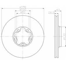 8DD 355 108-111 HELLA Тормозной диск