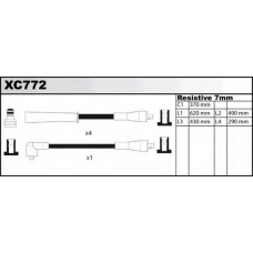 XC772 QUINTON HAZELL Комплект проводов зажигания