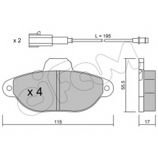 822-159-3 CIFAM Комплект тормозных колодок, дисковый тормоз