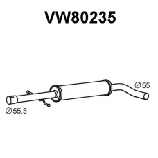 VW80235 VENEPORTE Средний глушитель выхлопных газов
