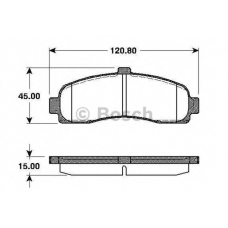 0 986 TB2 239 BOSCH Комплект тормозных колодок, дисковый тормоз