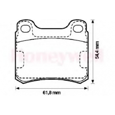 571555B BENDIX Комплект тормозных колодок, дисковый тормоз