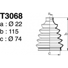 T3068 DEPA Комплект пылника, приводной вал