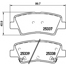 MDB3252 MINTEX Комплект тормозных колодок, дисковый тормоз
