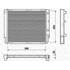 350213734000 MAGNETI MARELLI Радиатор, охлаждение двигателя