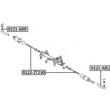 0122-ZT230 ASVA Осевой шарнир, рулевая тяга