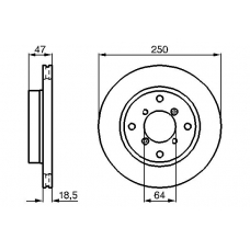 0 986 478 540 BOSCH Тормозной диск