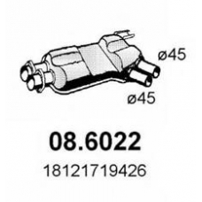 08.6022 ASSO Средний глушитель выхлопных газов