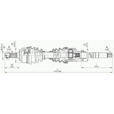 DRS6255.00 OPEN PARTS Приводной вал