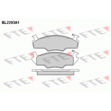 BL2293A1 FTE Комплект тормозных колодок, дисковый тормоз