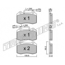 260.0 TRUSTING Комплект тормозных колодок, дисковый тормоз