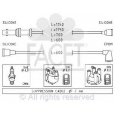 4.9825 FACET Ккомплект проводов зажигания