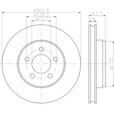 8DD 355 119-241 HELLA PAGID Тормозной диск