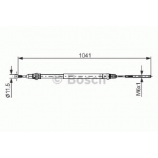 1 987 477 954 BOSCH Трос, стояночная тормозная система