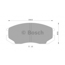 0 986 AB9 101 BOSCH Комплект тормозных колодок, дисковый тормоз