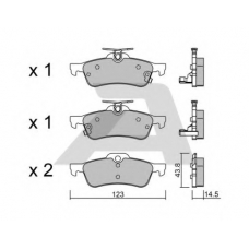 BPTO-2004 AISIN Комплект тормозных колодок, дисковый тормоз