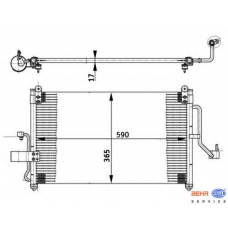 8FC 351 302-021 HELLA Конденсатор, кондиционер