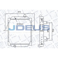 123M14 JDEUS Радиатор, охлаждение двигателя