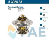 5302483 FAE Термостат, охлаждающая жидкость