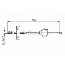 1 987 477 990 BOSCH Трос, стояночная тормозная система