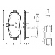 0 986 TB2 323 BOSCH Комплект тормозных колодок, дисковый тормоз