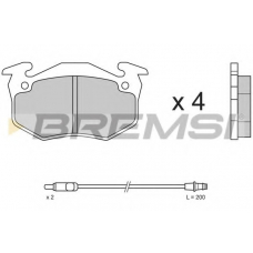 BP2334 BREMSI Комплект тормозных колодок, дисковый тормоз