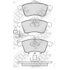 PN0108W NiBK Комплект тормозных колодок, дисковый тормоз
