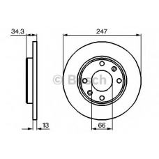 0 986 479 B55 BOSCH Тормозной диск