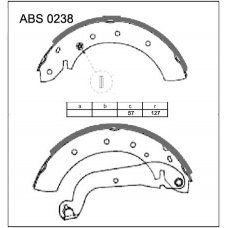 ABS0238 Allied Nippon Колодки барабанные
