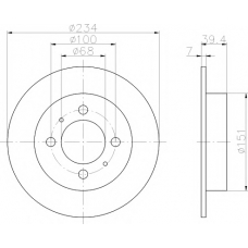 8DD 355 105-151 HELLA PAGID Тормозной диск