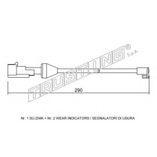 SU.204K TRUSTING Сигнализатор, износ тормозных колодок