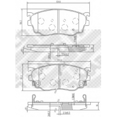 6743 MAPCO Комплект тормозных колодок, дисковый тормоз