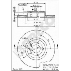 BS 7569 BRECO Тормозной диск