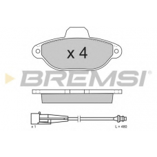 BP2626 BREMSI Комплект тормозных колодок, дисковый тормоз