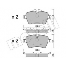 22-0768-0 METELLI Комплект тормозных колодок, дисковый тормоз