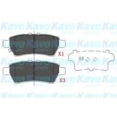 KBP-6575 KAVO PARTS Комплект тормозных колодок, дисковый тормоз