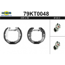 79KT0048 ICER Комплект тормозных колодок