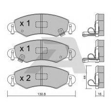 BPOP-1009 AISIN Комплект тормозных колодок, дисковый тормоз