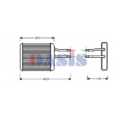 019002N AKS DASIS Теплообменник, отопление салона