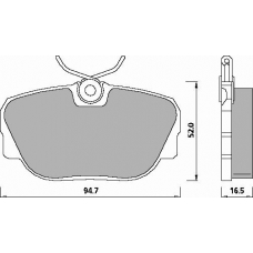 534281 ROULUNDS Disc-brake pad, front