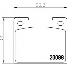 8DB 355 005-971 HELLA Комплект тормозных колодок, дисковый тормоз