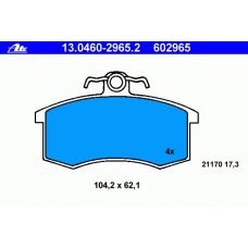 13.0460-2965.2 ATE Комплект тормозных колодок, дисковый тормоз
