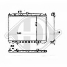 8608500 DIEDERICHS Радиатор, охлаждение двигателя