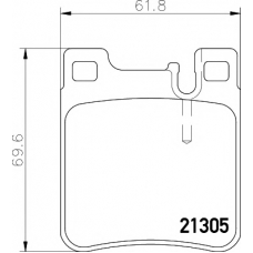 2130581 TEXTAR Комплект тормозных колодок, дисковый тормоз